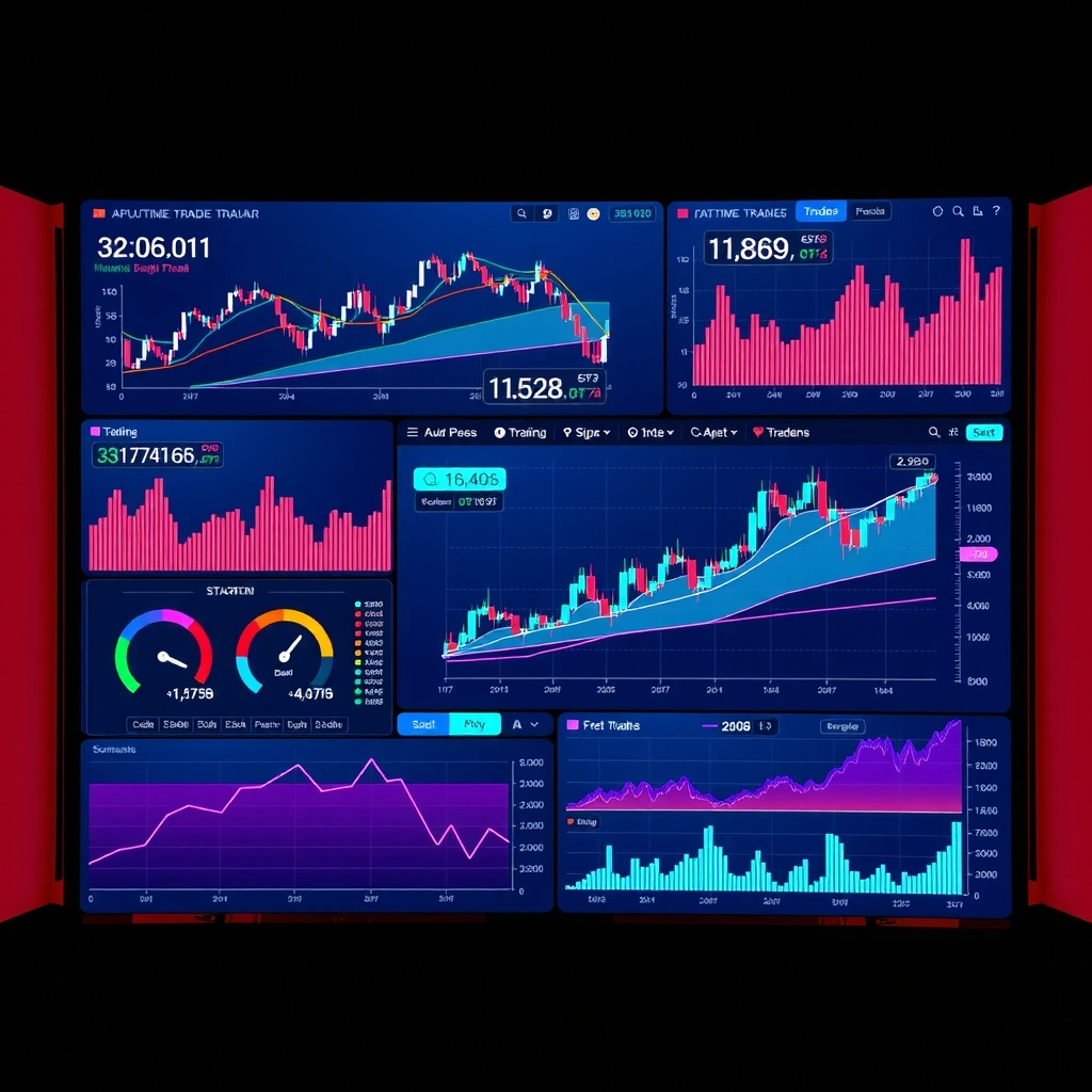 Advanced trading dashboard with multiple data streams and real-time charts