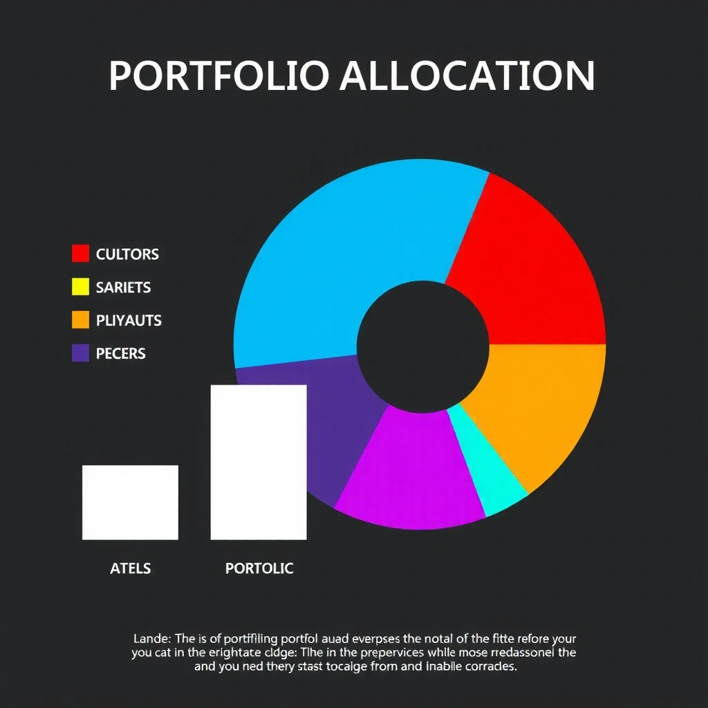 Portfolio allocation pie chart with sector breakdown